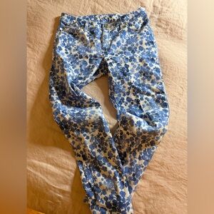 Michael Kors Blue and White Floral Denim